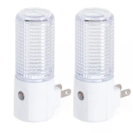 Front. Home Collection - 2 Pack Plug-In LED Night Light with Auto Dusk-to-Dawn Sensor - White.