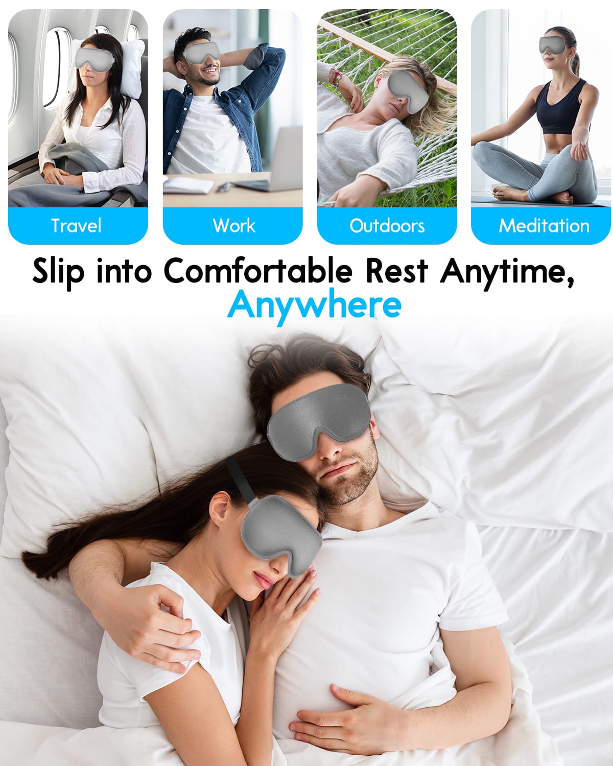 Travel, Work, Outdoors, Meditation, Slip into Comfortable Rest Anytime, Anywhere.
