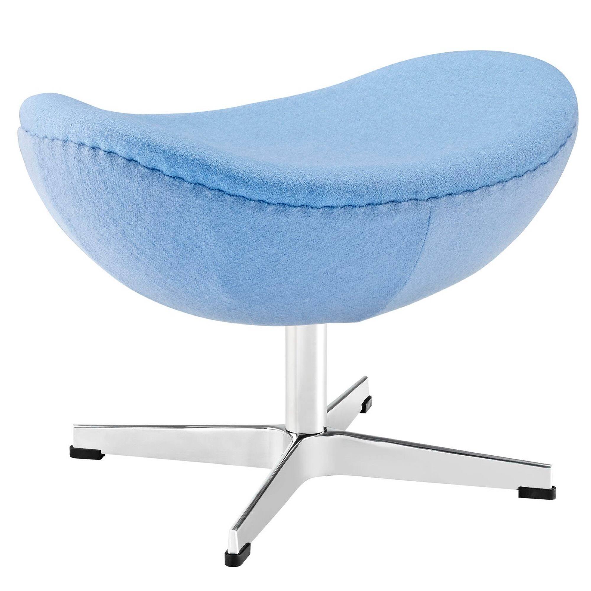 Angle. Modway - Glove Wool Ottoman by Modway - EEI-265-BBL.