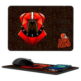Keyscaper - Cleveland Browns 2024 Illustrated Limited Edition Wireless Charger and Mouse Pad - Black