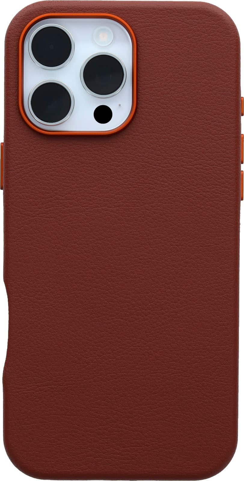 OtterBox - Symmetry Cactus Leather Series Hard Shell for MagSafe for Apple iPhone 16 Pro Max - Rich Adobe