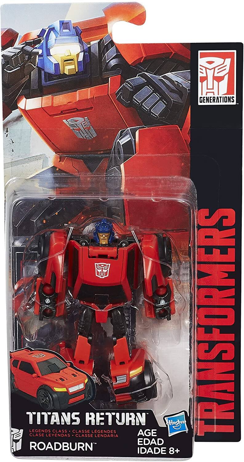GENERATIONS  
TITANS RETURN  
Hasbro TRANSFORMERS LEGENDS CLASS  
CLASSE LÉGENDES  
CLASE LEYENDAS  
CLASSE LENDARIA  
AGE EDAD  
IDADE 8+  
ROADBURN