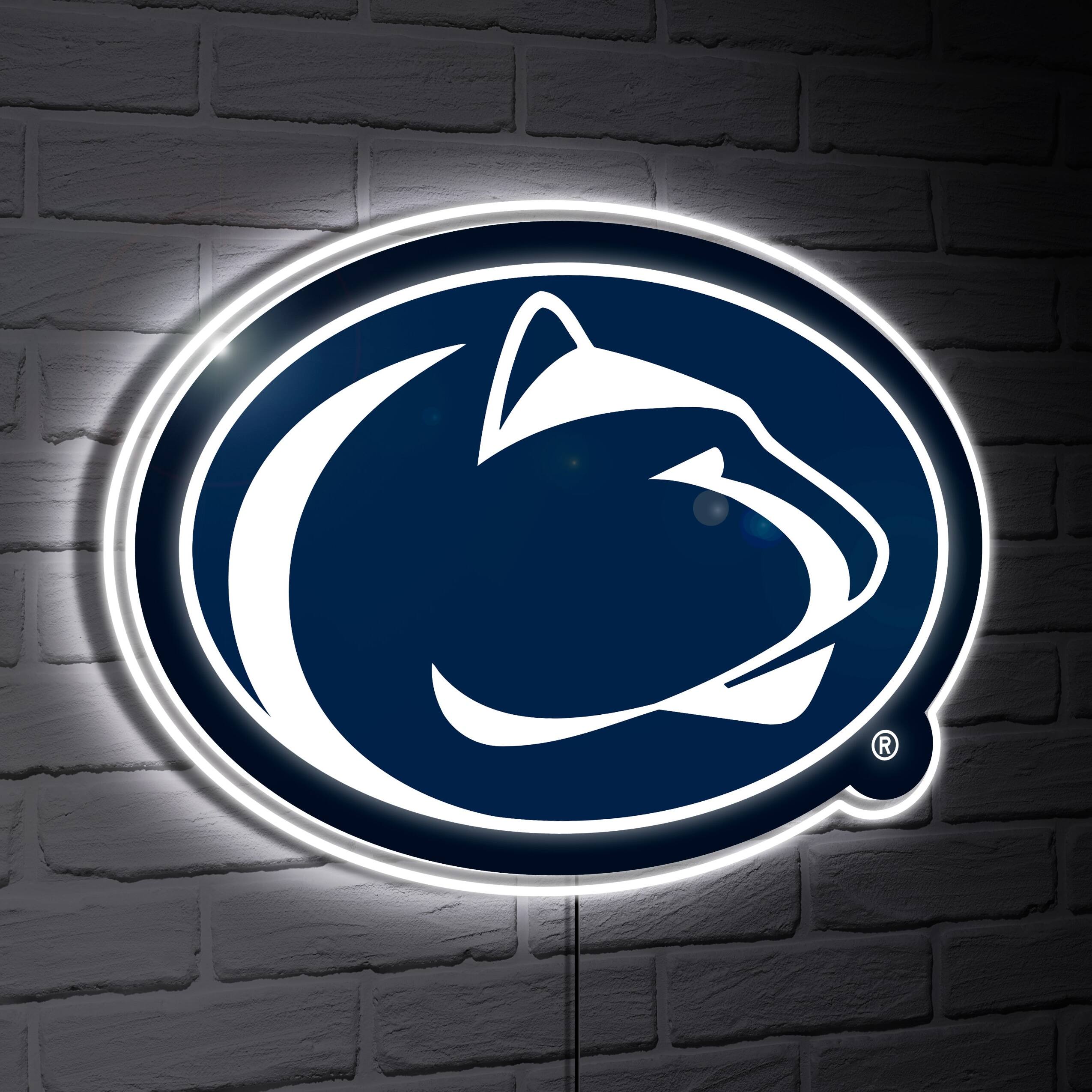 Penn State Nittany Lions LED Team Logo Shaped Lighted Wall Sign
