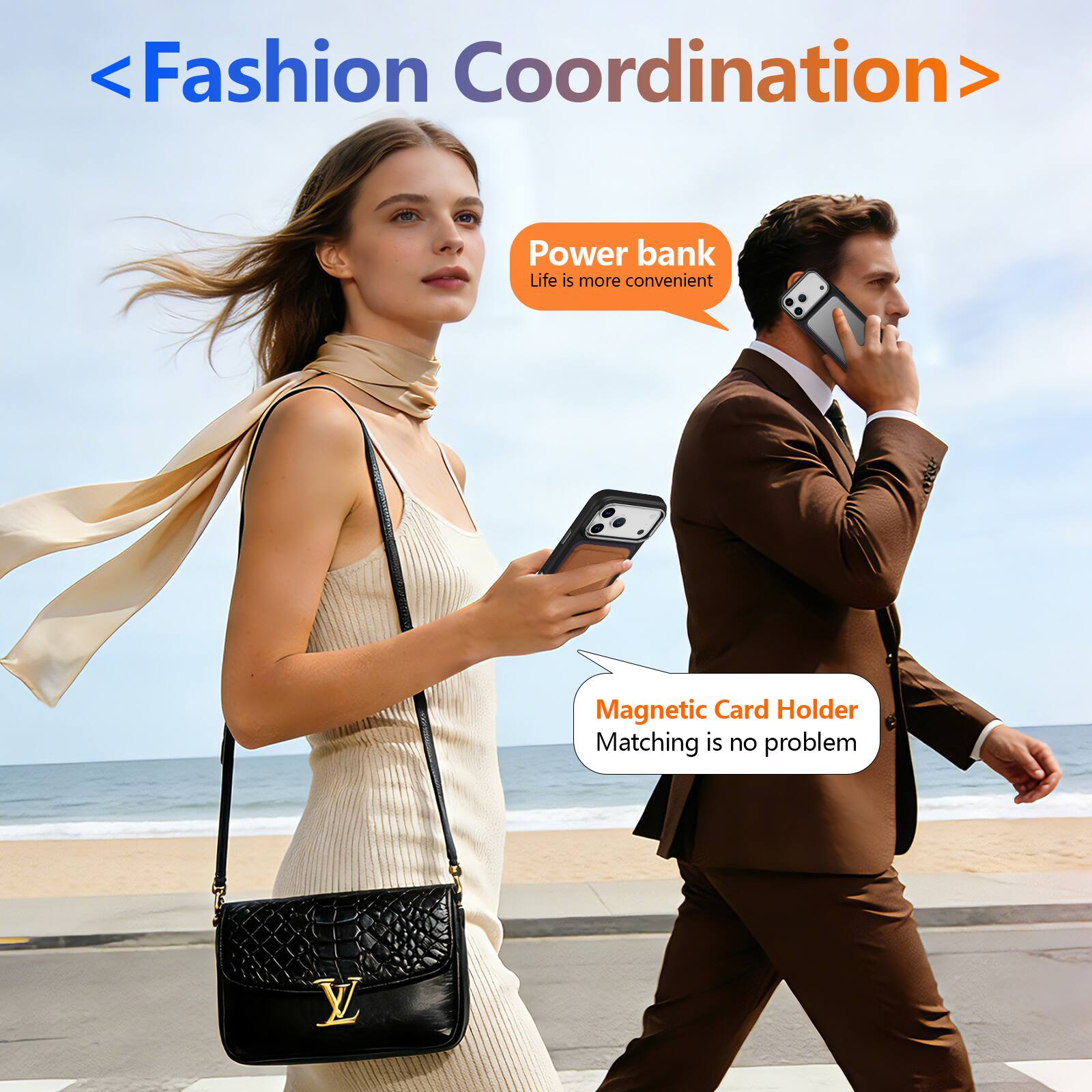 <Fashion Coordination>  
Power bank  
Life is more convenient  

Magnetic Card Holder  
Matching is no problem