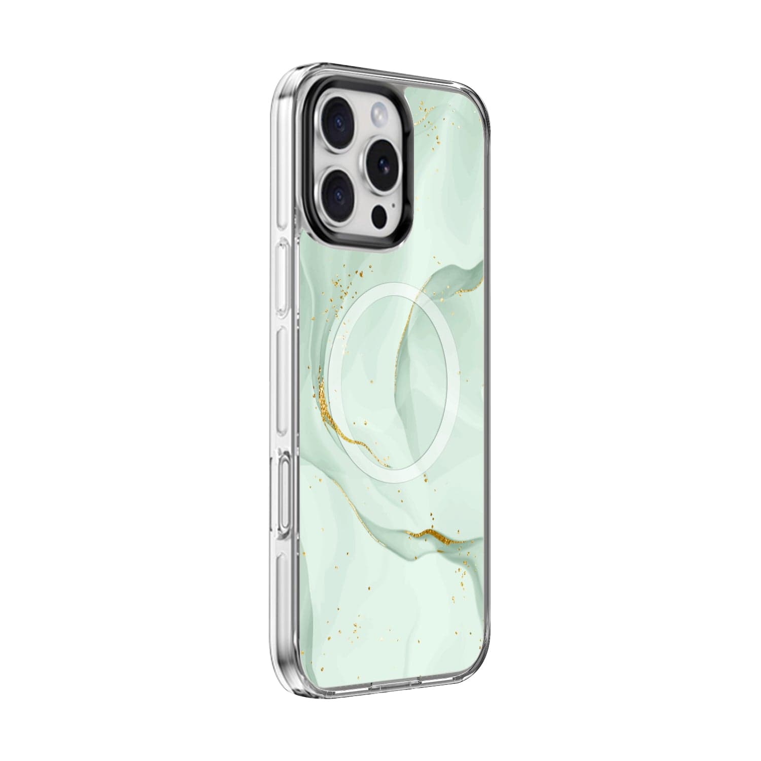 Left. SaharaCase - SaharaCase - Inspire Series Case with Swappable Marble Designs -  iPhone 16 Pro Max - Marble - Marble.