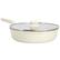Front. Gibson - Gibson Home Barnsdall 11 Inch 4 Quart Ceramic Nonstick Alimunium Saute Pan with Lid in Cream - White.