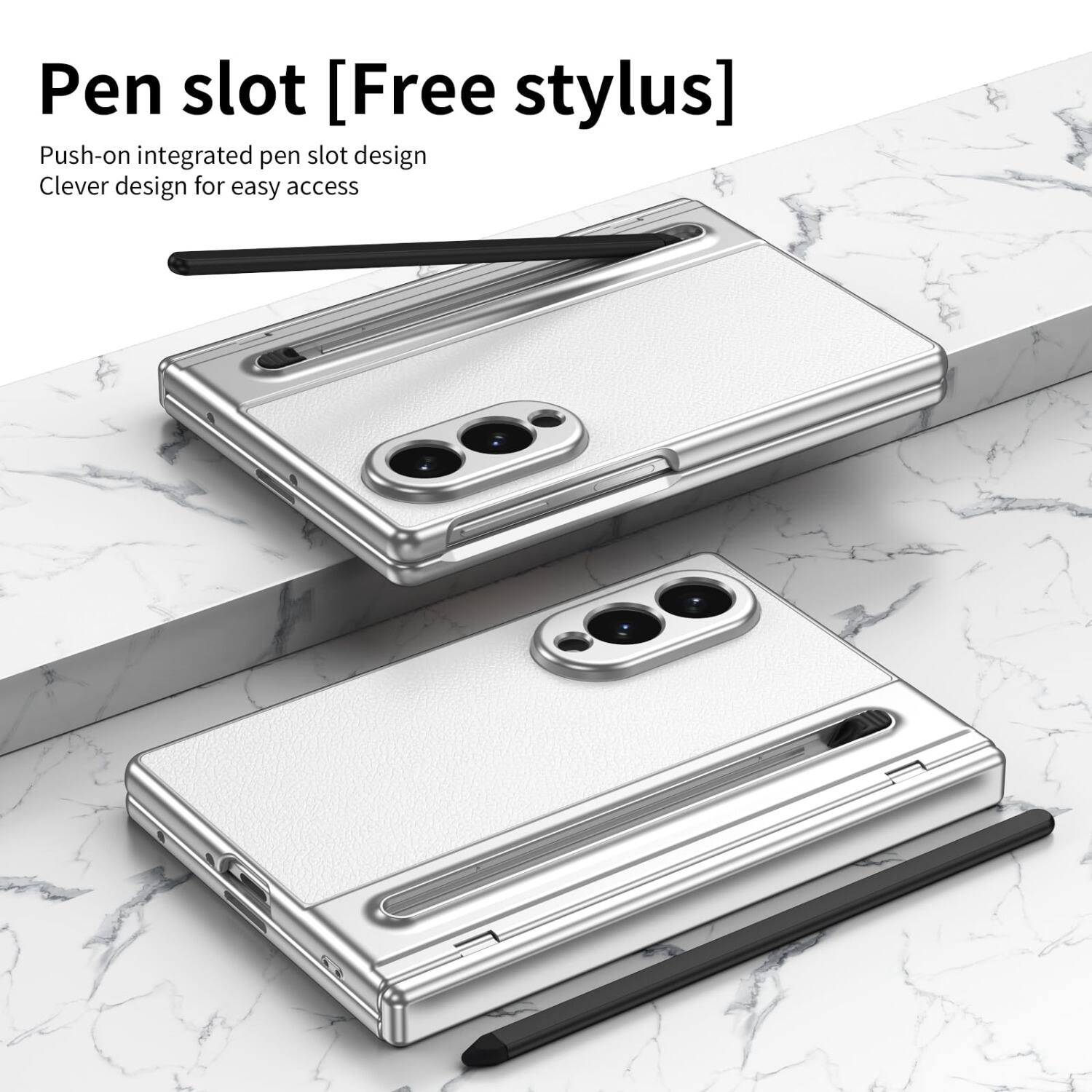 Pen slot [Free stylus]  
Push-on integrated pen slot design  
Clever design for easy access