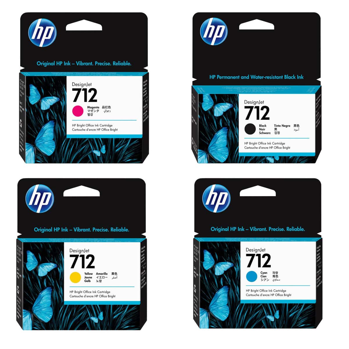 HP - 712 29ml Cyan/Magenta/Yellow/38ml Black Ink Cartridge for T650/T630 price history on PriceWatchPro