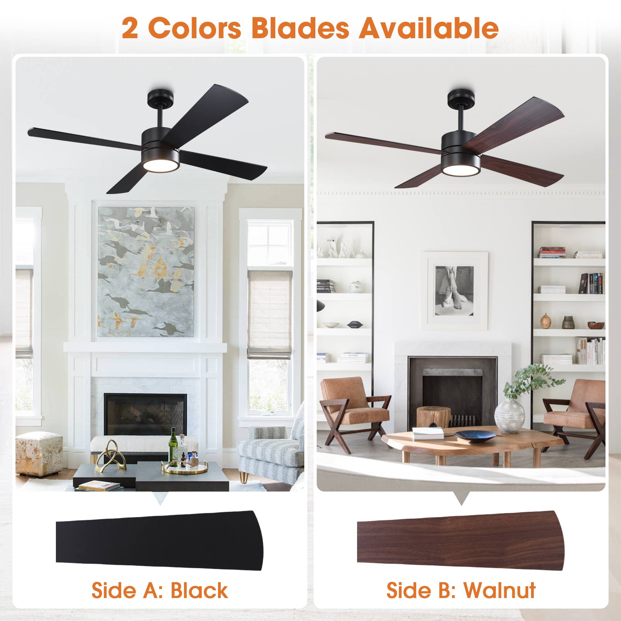 2 Colors Blades Available

Side A: Black

Side B: Walnut