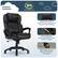 Left. Serta - Garret Bonded Leather Executive Office Chair with Premium Cushioning - Space Black.