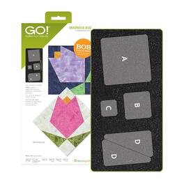 AccuQuilt - GO! Block It Up Die Bundle – Arrowhead & Magnolia Bud Dies + 2 FREE Cutting Mats - Multicolor
