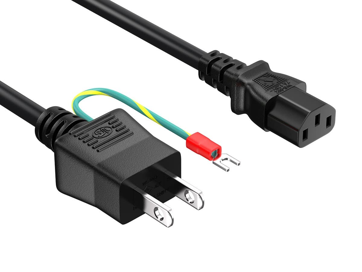 Cable Leader - IEC C13 Power Cord with Japan JIS 8303 Plug, Ground Lead, 7A 125V for Computer, Monitor, Server - Black price history on PriceWatchPro