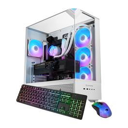 iBUYPOWER - Element Gaming Desktop PC - AMD Ryzen 7 9850X3D, AMD Radeon RX 9070XT 16GB, 32GB DDR5 RGB RAM, 2TB NVMe SSD_EWA7R97XT02 - White