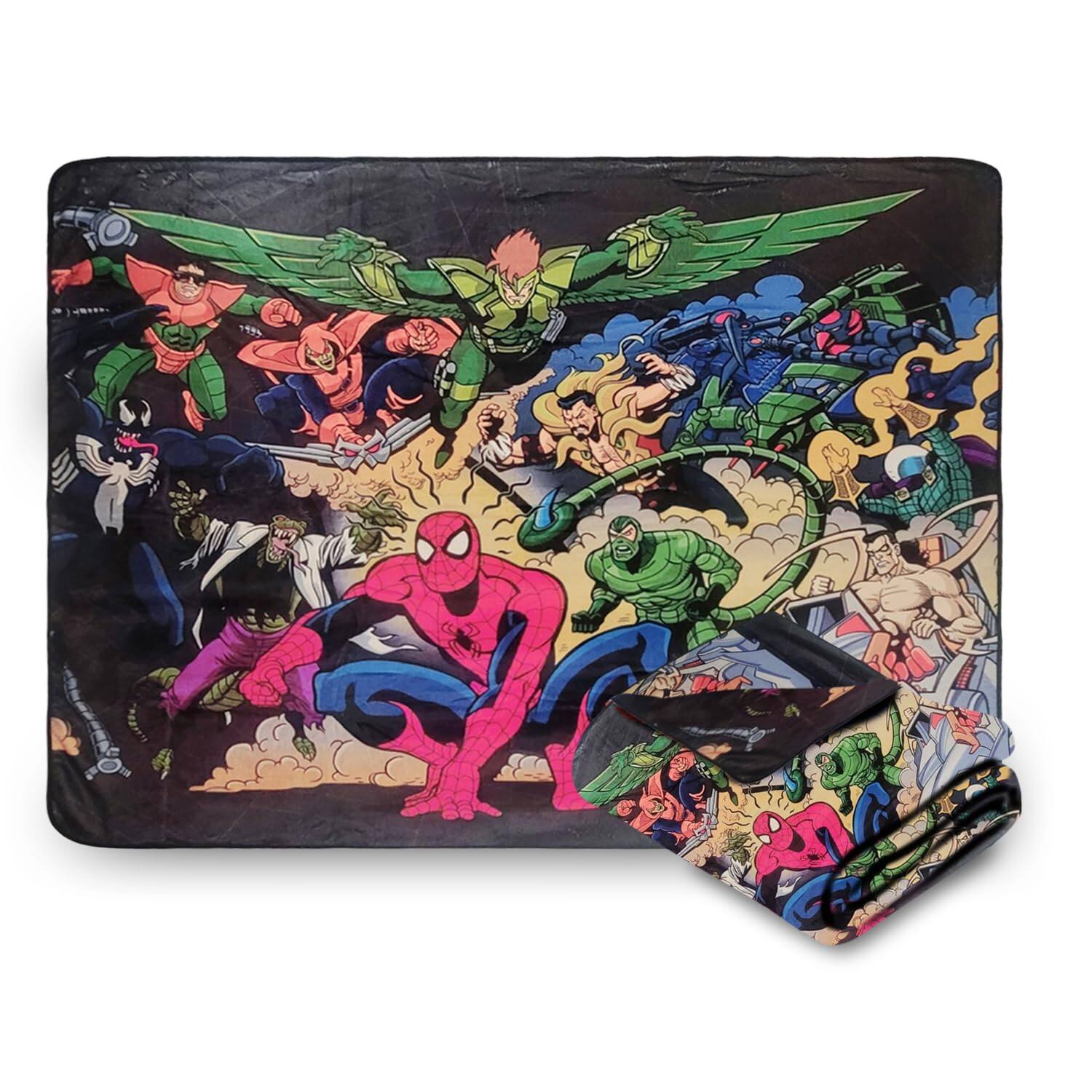 Bazillion Dreams - Refurbished Excellent - Spider-Man & Villains Blanket - Multicolor