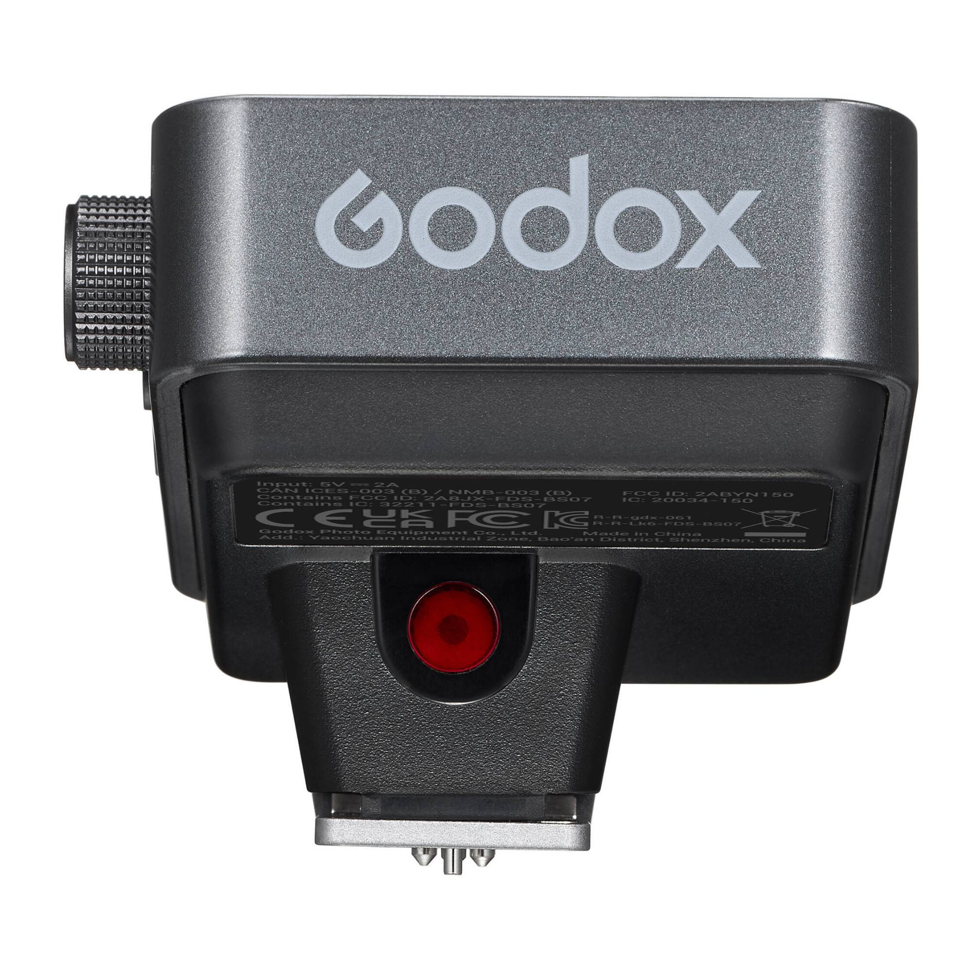 Godox  
IDPN: RX-26  
CAN ICS-003 (C) / AMB  
Contains: I00  
CE  
FCC ID: SABYN150  
IC: 50034-150  
Made in China  
Shenzhen