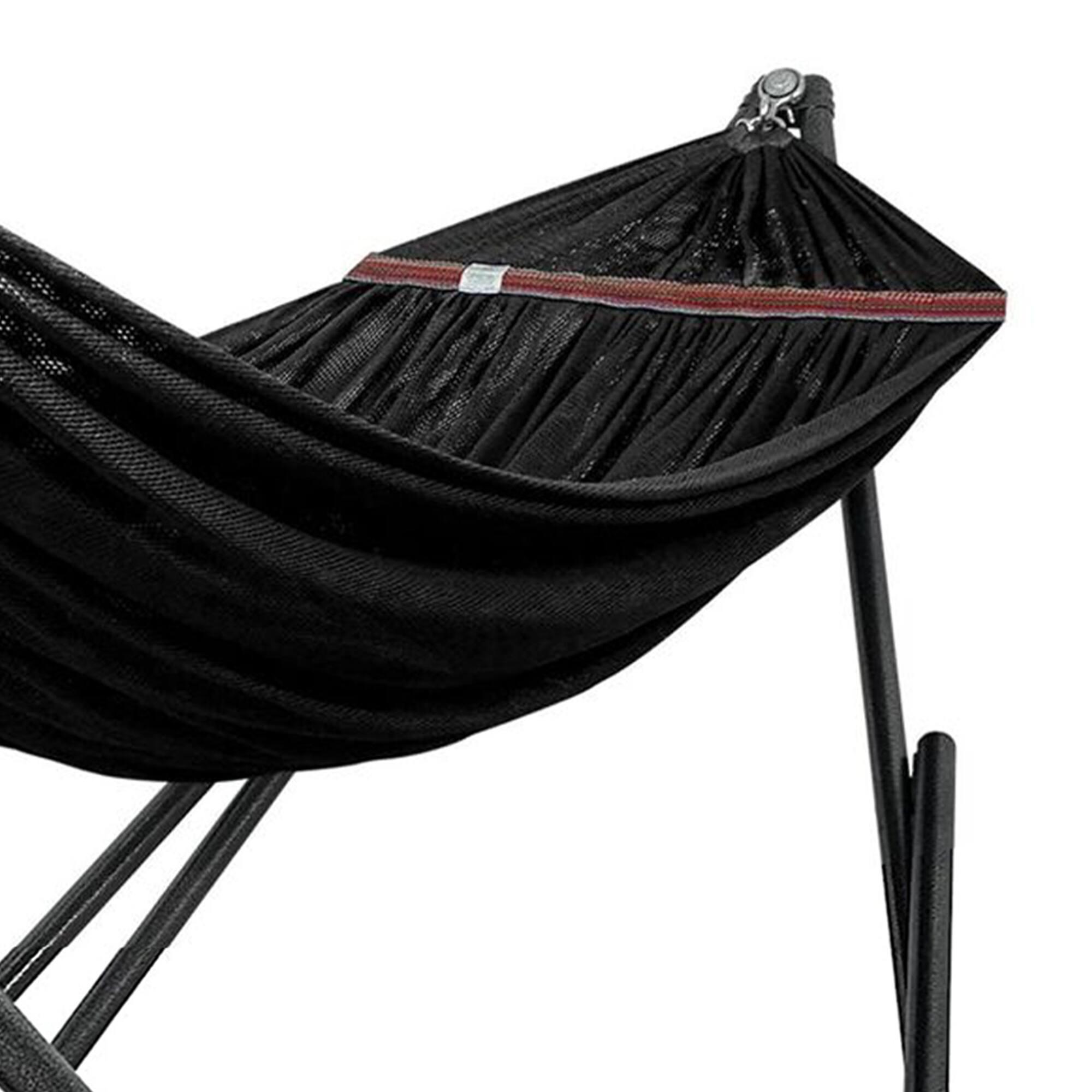 Alt View 2. Tranquillo - Tranquillo Universal 116" Double Hammock with Adjustable Stand and Bag, Black - 08. Uni Black.
