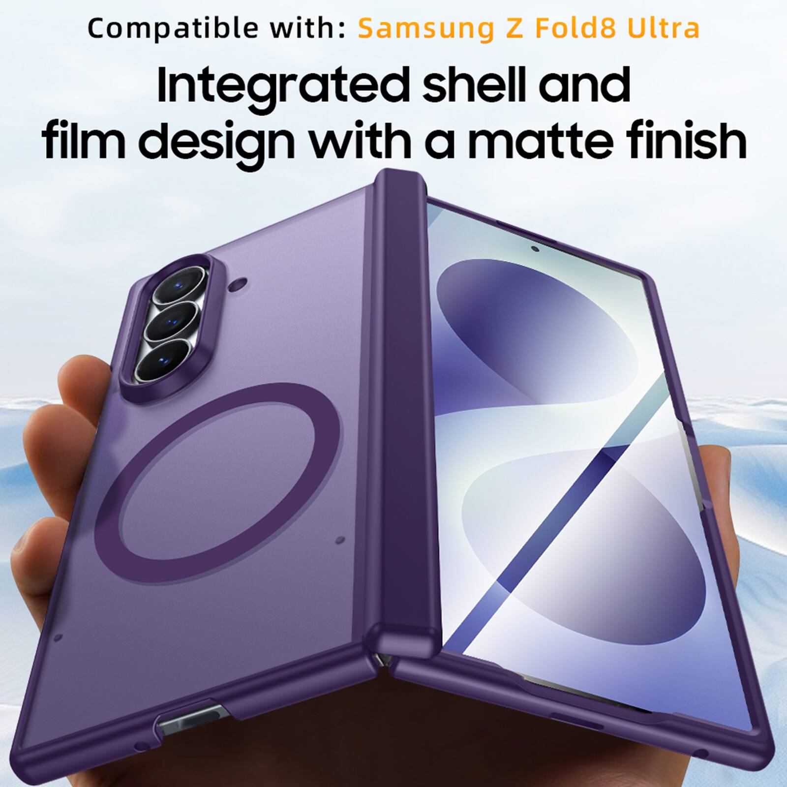 Compatible with: Samsung Z Fold8 Ultra

Integrated shell and film design with a matte finish