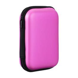 Unique Bargains - Earphone Case, 5.71x3.94x1.77in, Portable Earbud Carrying Case Storage Bag for In-Ear Headphones - Purple