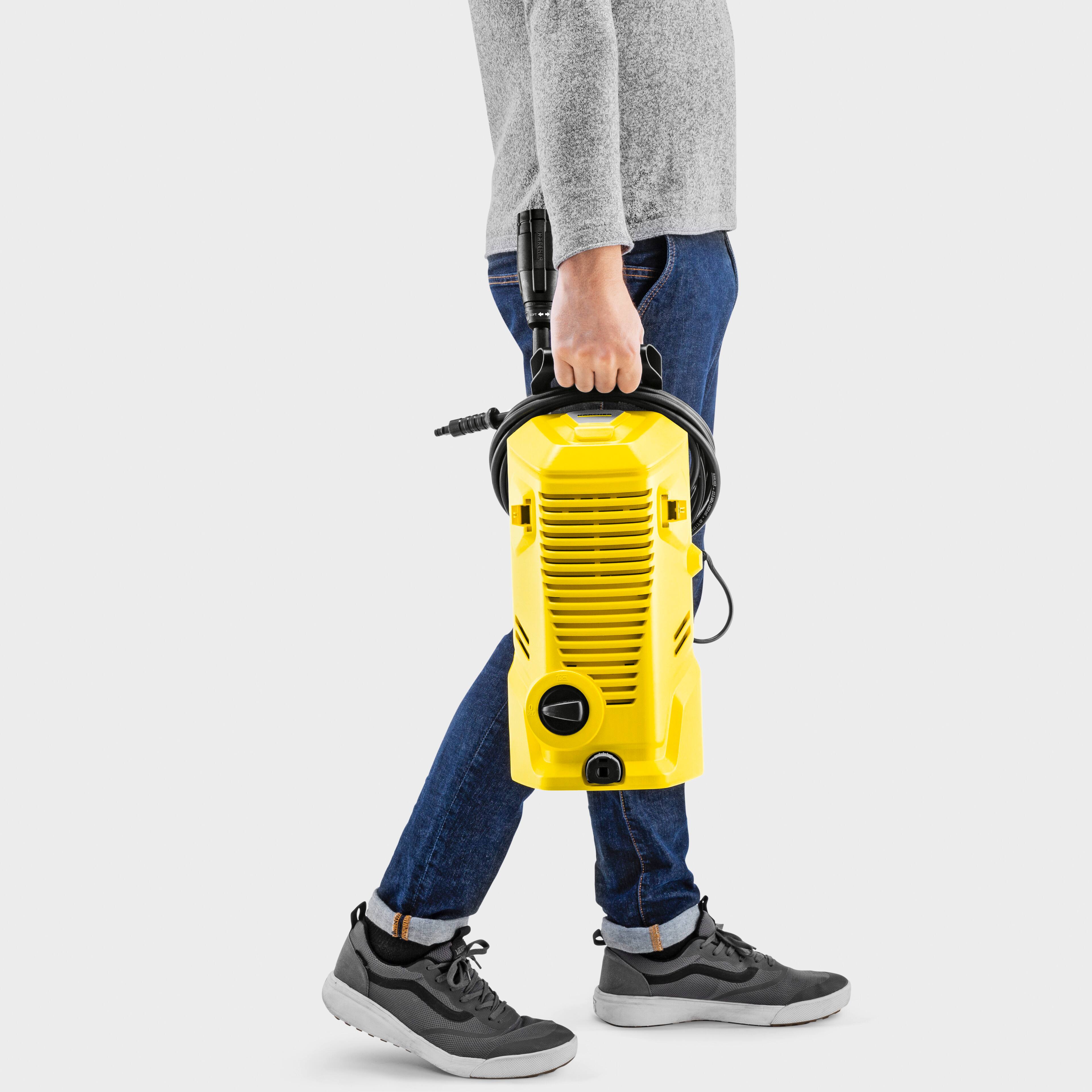 Back. Karcher - Pressure Washer K 1, Max 2000 PSI, Vario Power Spray Wand, for Cars, Driveways, Siding, Patios, Max 1.45 GPM - Yellow.