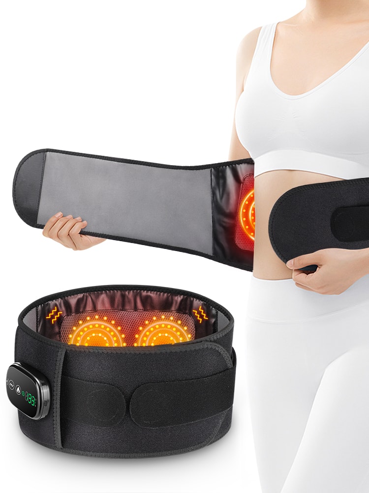 Cluzine - Waist Massager Electric Heating Red Light Therapy Abdominal Waist Care Belt