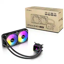 Antec - Ultra 240 ARGB All-in-One Liquid Cooler, support Intel LGA 115X(1200)/1366/1700(1851)/20XX, AMD AM4 / AM5 - Black