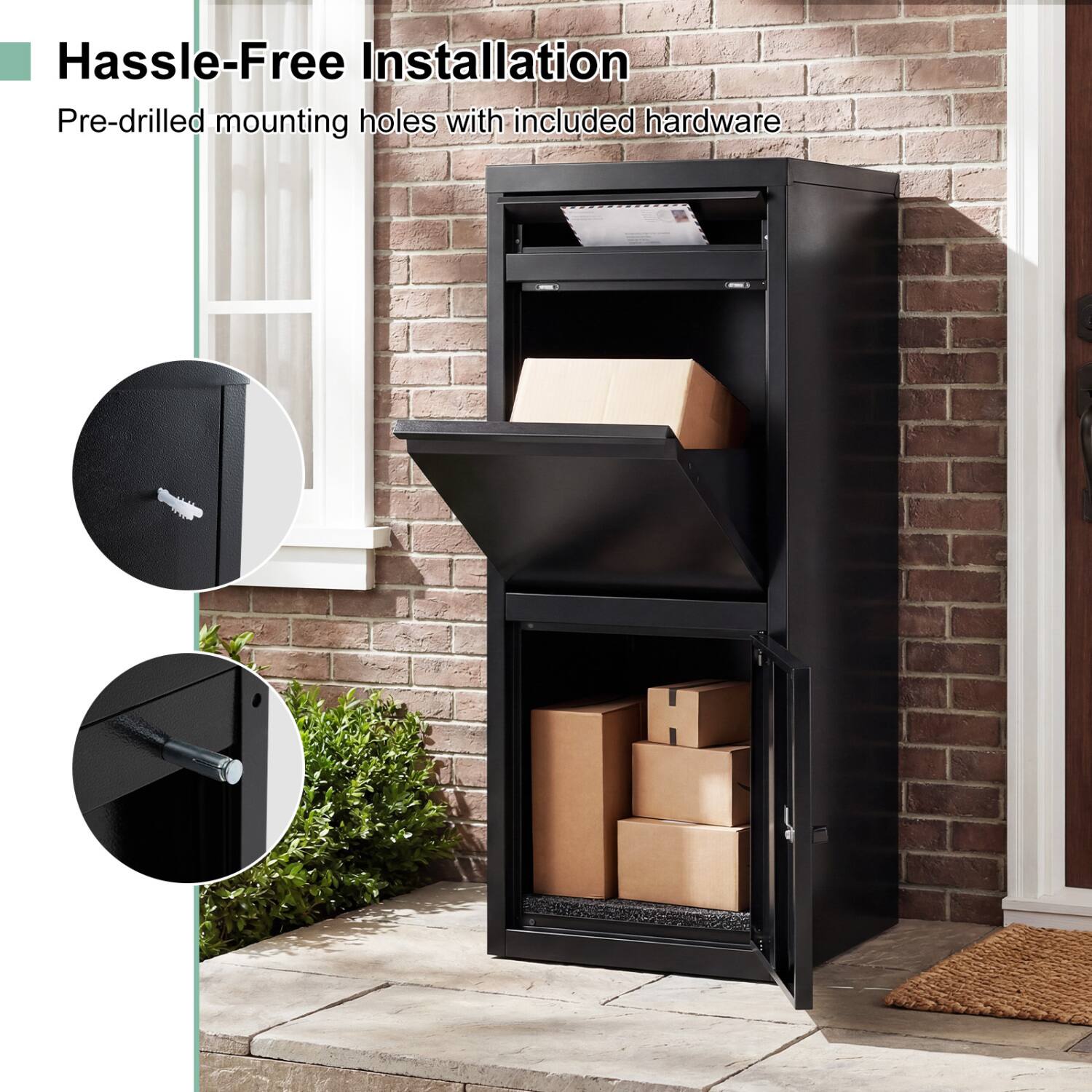 Hassle-Free Installation  
Pre-drilled mounting holes with included hardware