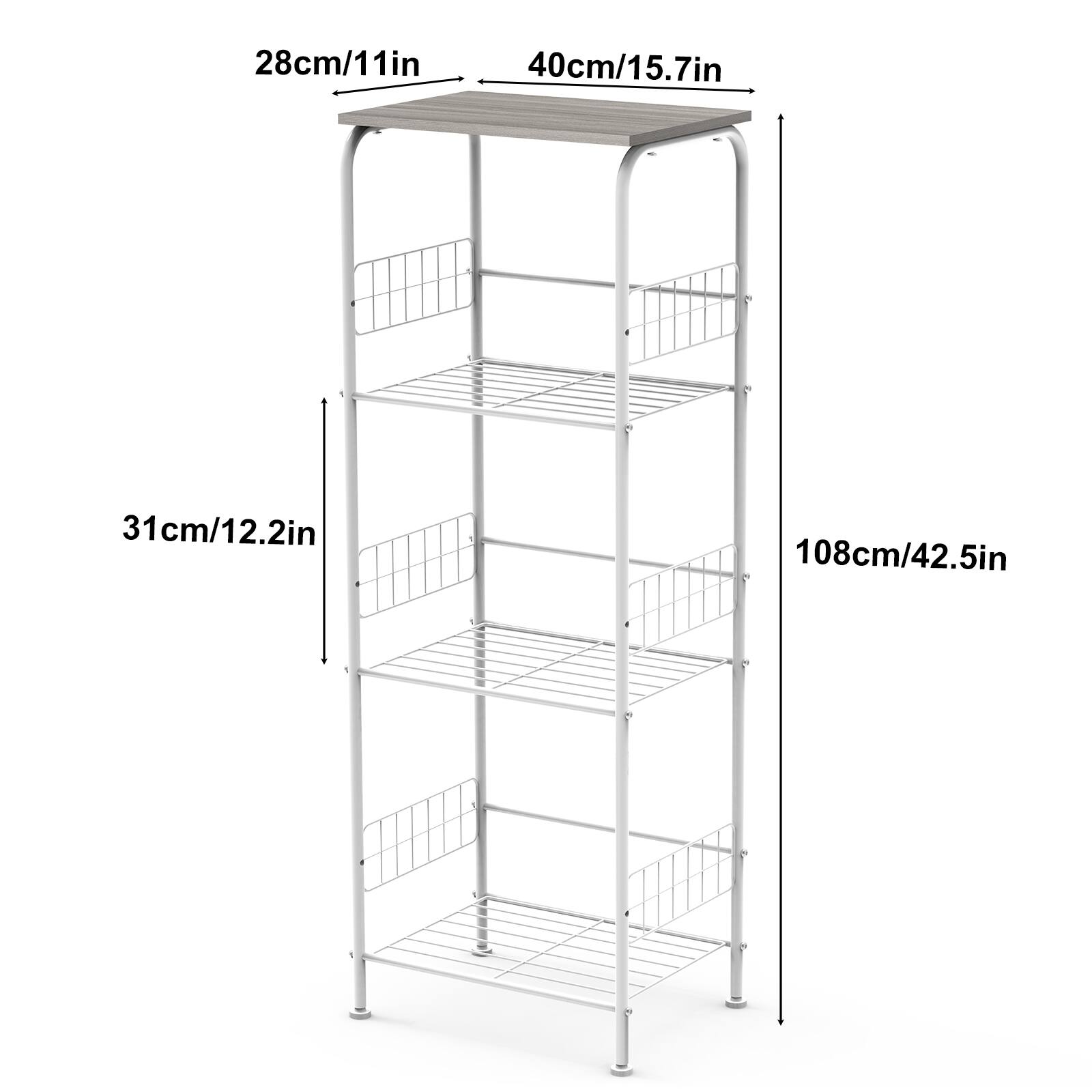 28cm/11in  
40cm/15.7in  
31cm/12.2in  
108cm/42.5in