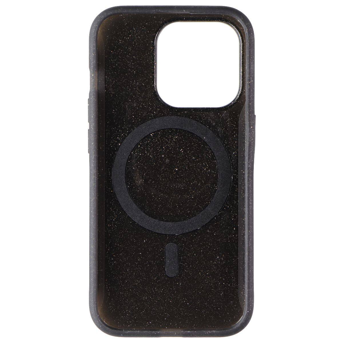 Back. Incipio - AeroGrip Case for MagSafe for Apple iPhone 15 Pro - Black Glitter.