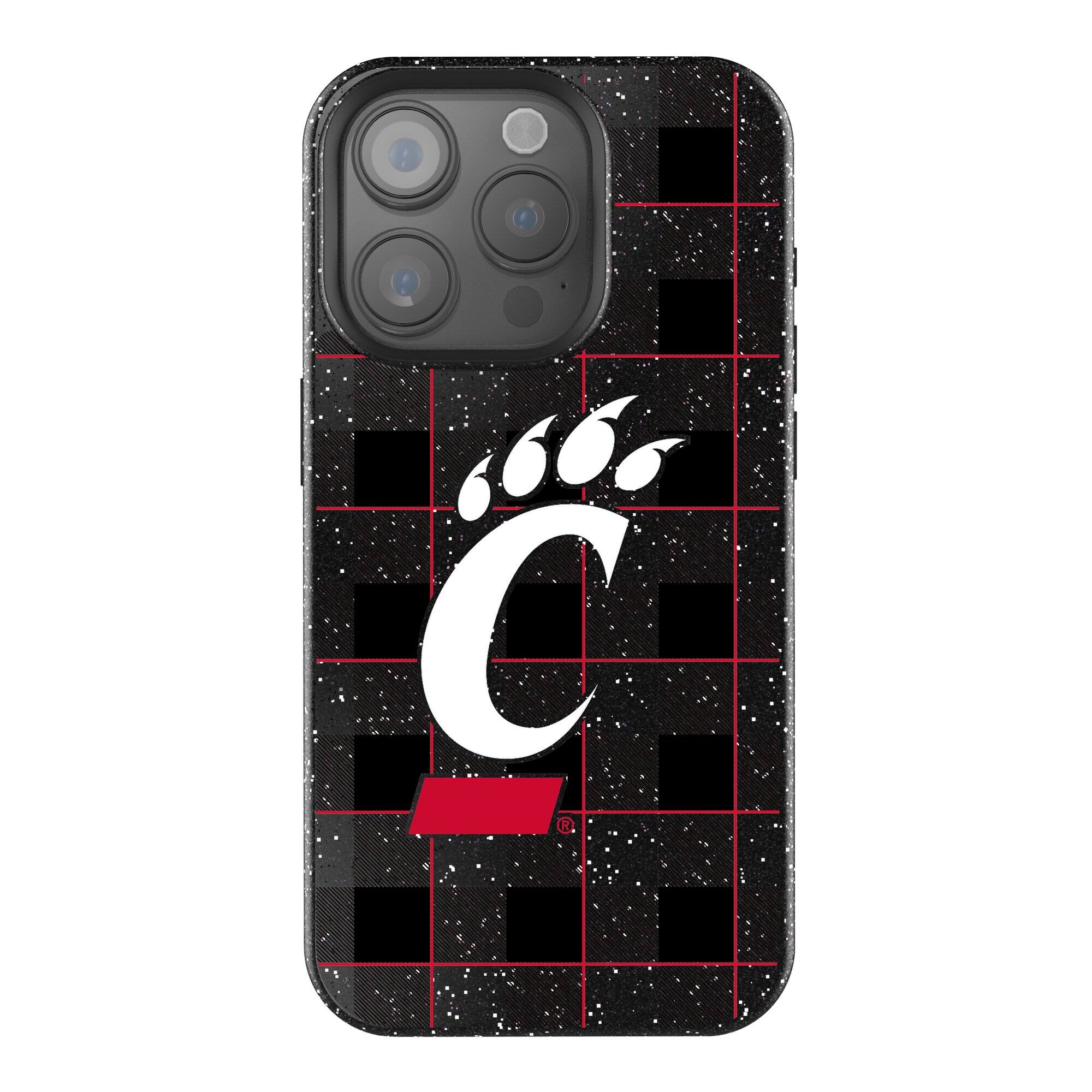 Keyscaper - NCAA - Cincinnati Bearcats Plaid Bling iPhone Case - 14 Pro - Black price history on PriceWatchPro