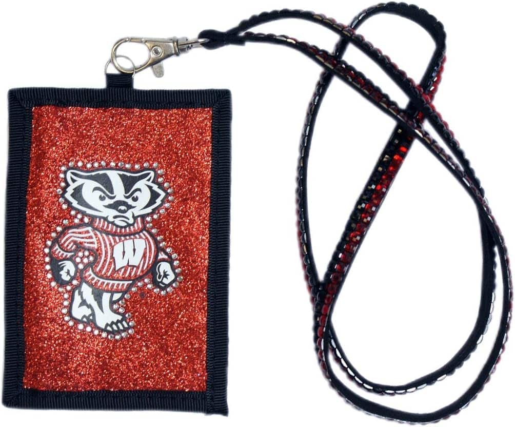Rico Industries - NCAA Wisconsin Badgers Beaded Lanyard with Nylon Wallet - Multi