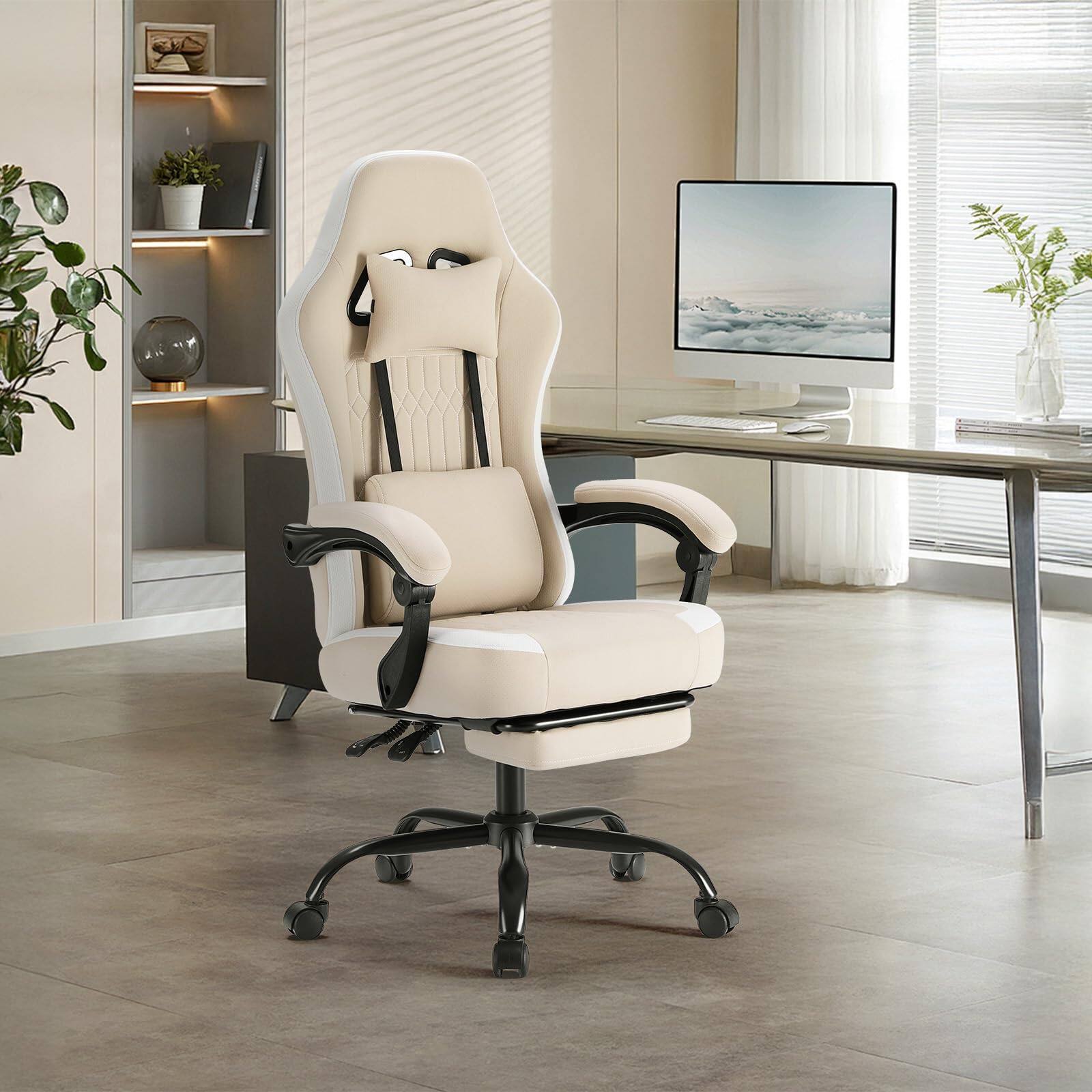 Alt View 7. Hirose Alice - Sweetcrispy Computer Gaming Chair - High Back Ergonomic Desk Chair with Footrest and Lumbar Support, Height... - Light Green.