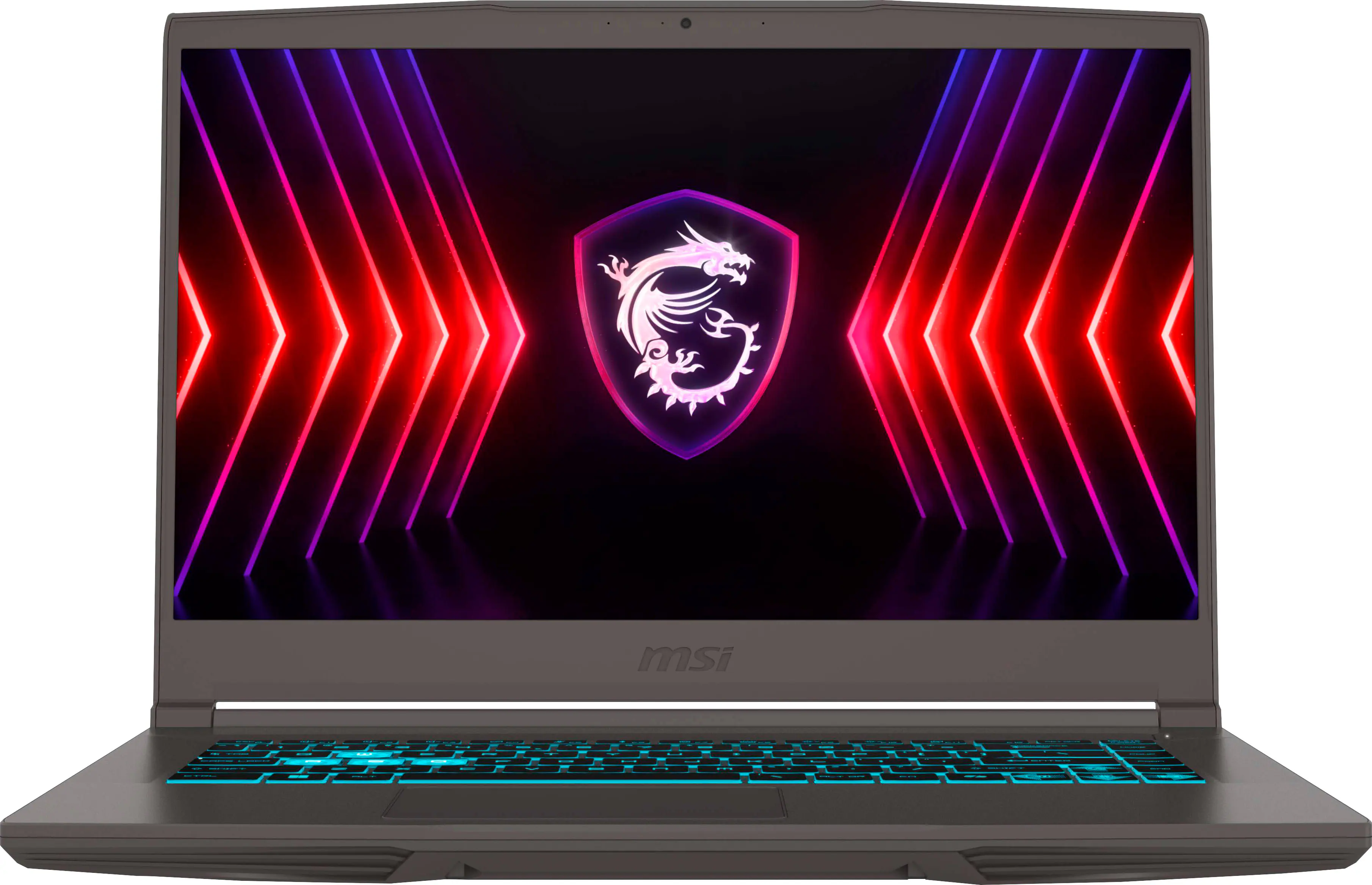 Front. MSI - THIN A15 15.6" 144Hz FHD Gaming Laptop - AMD R5-7535HS - GeForce RTX 4050 - 8GB Memory - 512GBSSD - Black.