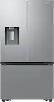 Samsung - 26 cu. ft. Mega Capacity Counter Depth 3-Door French Door Refrigerator with External Water and Ice Dispenser - Stainless Steel - Front_Zoom
