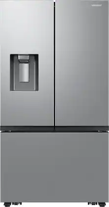 Samsung - 26 cu. ft. Mega Capacity Counter Depth 3-Door French Door Refrigerator with External Water and Ice Dispenser - Stainless Steel
