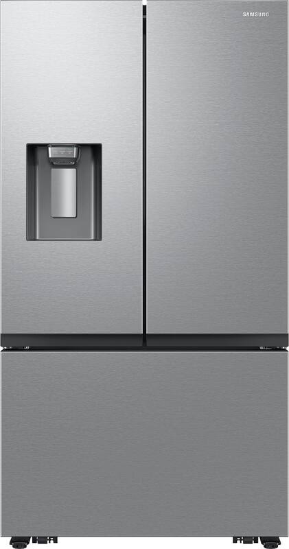 Samsung - 36 in. Wide 26 cu. ft. Mega Capacity Counter Depth 3-Door French Door Refrigerator with External Water and Ice Dispenser - Stainless Steel
