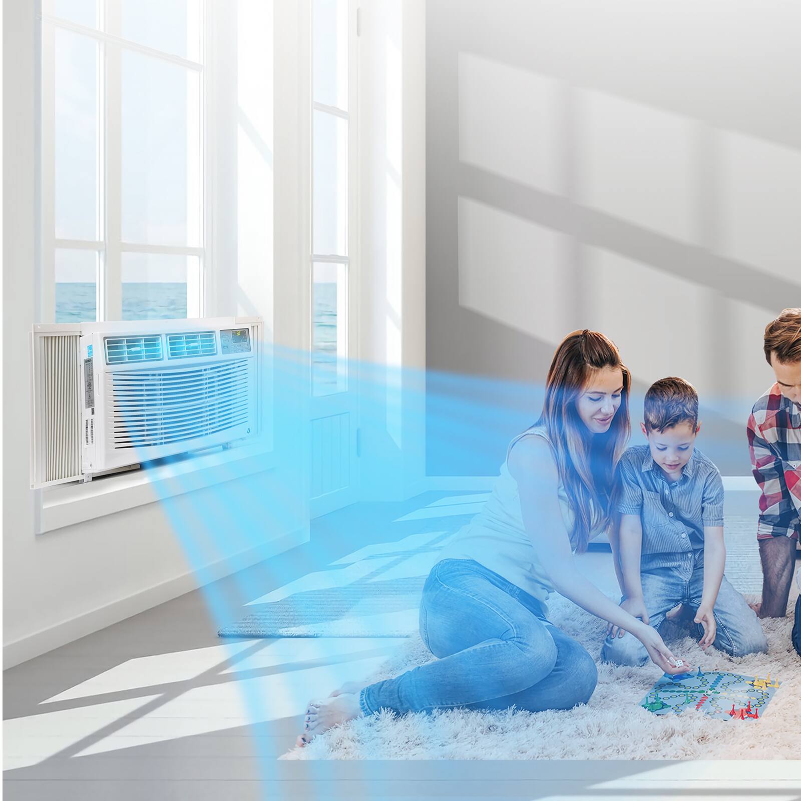 Alt View 1. TROPOW - 10000 BTU Window Air Conditioner, 115V Smart Window AC Unit with Remote, Ultra Quiet, Cools up to 450 Sq.Ft - white.