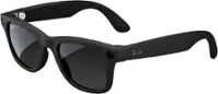 Ray-Ban Meta - Wayfarer glasses with Meta AI, Audio, Photo, Video Compatibility - Polarized Gradient Graphite Lenses (Refurbished) - Matte Black - Front_Zoom
