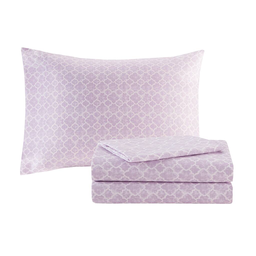 Alt View 3. Gracie Mills - Gracie Mills Amalia 9-Piece Floral Comforter Set with Coordinating Cotton Bed Sheets - Purple.