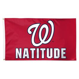 WinCraft - Washington Nationals 3' x 5' Single-Sided Deluxe Team Slogan Flag - Multicolor