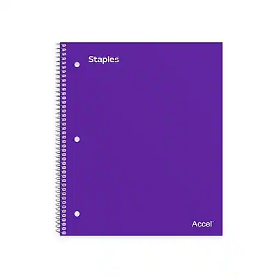 Stample Notebook Staples Premium Poly 1 Subject Notebook, 8