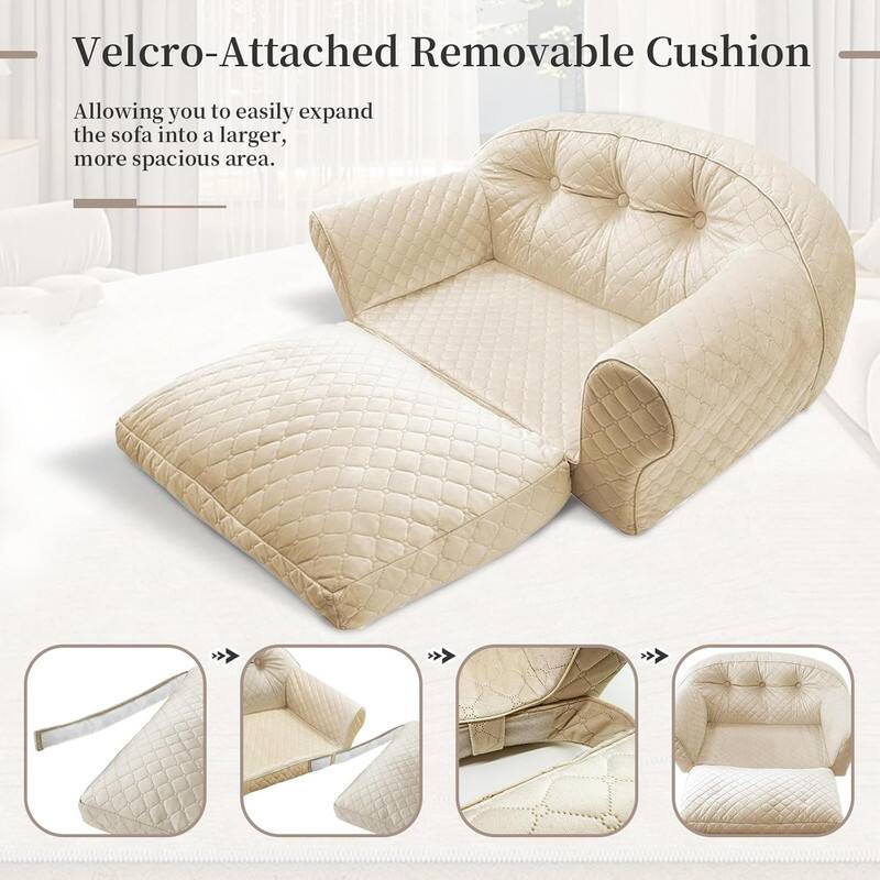 Velcro-Attached Removable Cushion
Allowing you to easily expand the sofa into a larger, more spacious area.