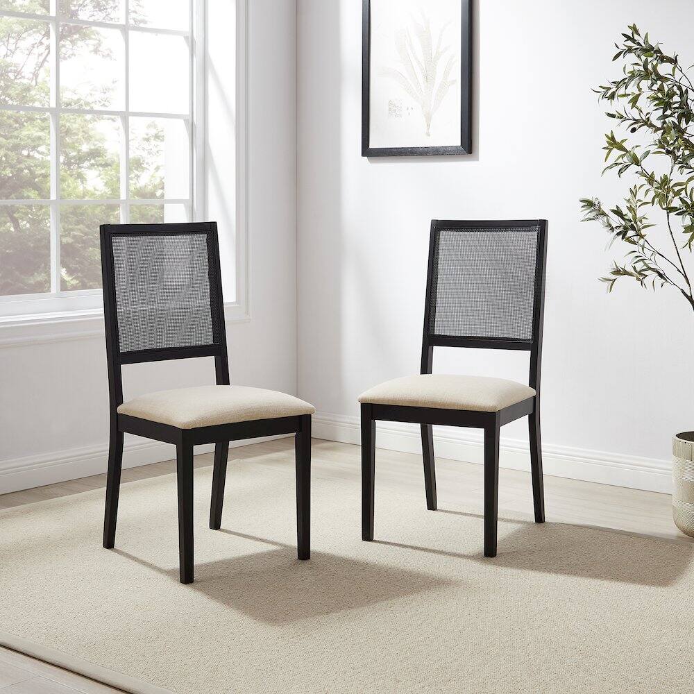 Alt View 3. Crosley Furniture - Greer 2-Piece Dining Chair Set - Black.