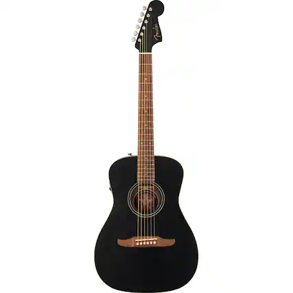 Front. Fender - Fender Joe Strummer Campfire Electric Guitar, Walnut Fingerboard, Matte Black.