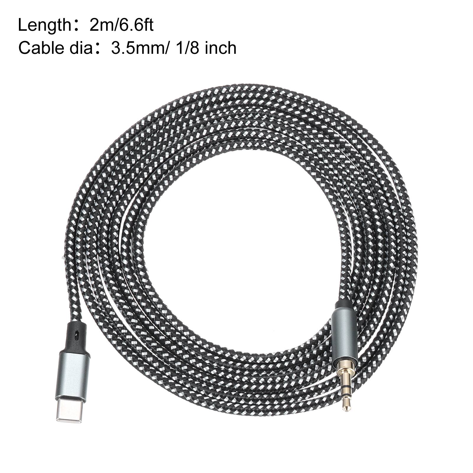 Length: 2m/6.6ft  
Cable dia: 3.5mm/ 1/8 inch