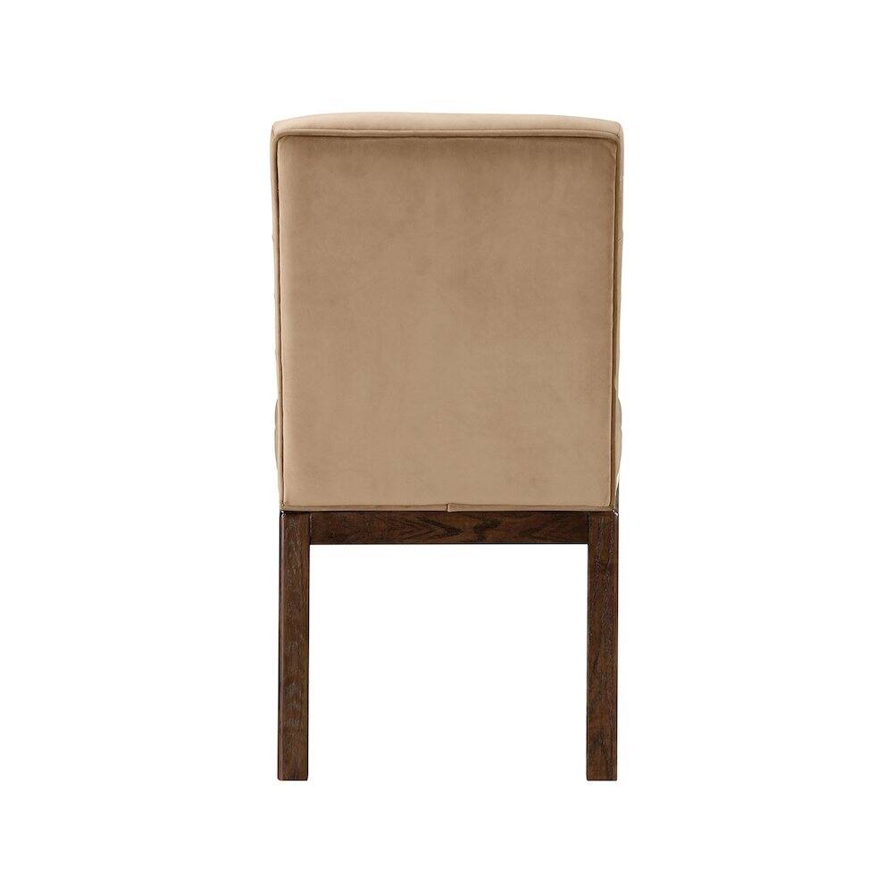 Alt View 3. Meridian Furniture - Evelyn Beige Velvet Dining Chair - Beige.