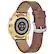 Back. Citizen - CZ Smart Unisex Hybrid 42.5mm Goldtone IP Stainless Steel Smartwatch with Brown Leather Strap - Gold.