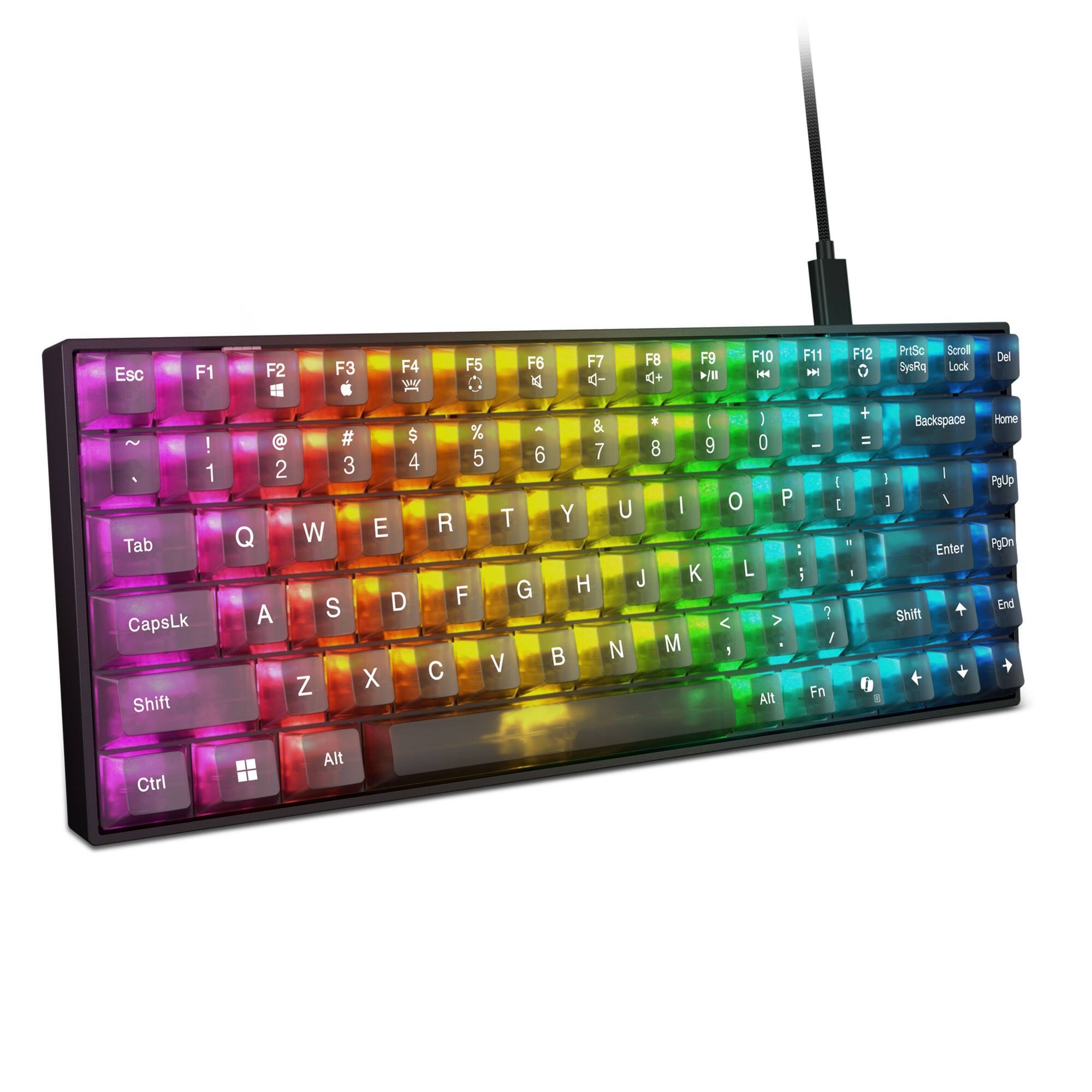 Esc F1 F2 F3 F4 F5 F6 F7 F8 F9 F10 F11 F12 PrtSc SysRq Scroll Lock Del Home PgUp PgDn End

Tab CapsLk Shift

1 2 3 4 5 6 7 8 9 0 - = Backspace

Q W E R T Y U I O P

A S D F G H J K L ; '

Z X C V B N M , . /

Ctrl Alt