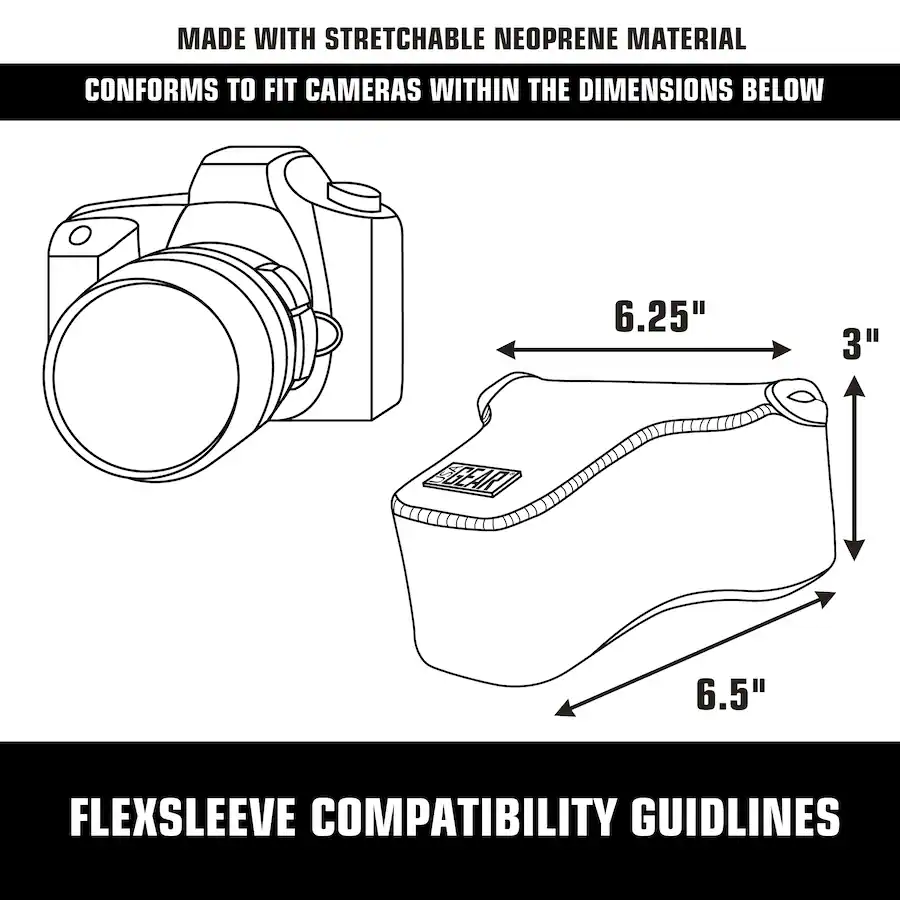 Stretchable Camera USA Gear DSLR Camera Sleeve Case with Accessory Storage & Strap ...