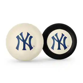Imperial - New York Yankees Logo Cue Ball & 8 Ball Combo Set - White