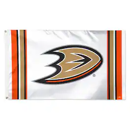 WinCraft - Anaheim Ducks 3' x 5' Vertical Stripe Deluxe Single-Sided Flag - White